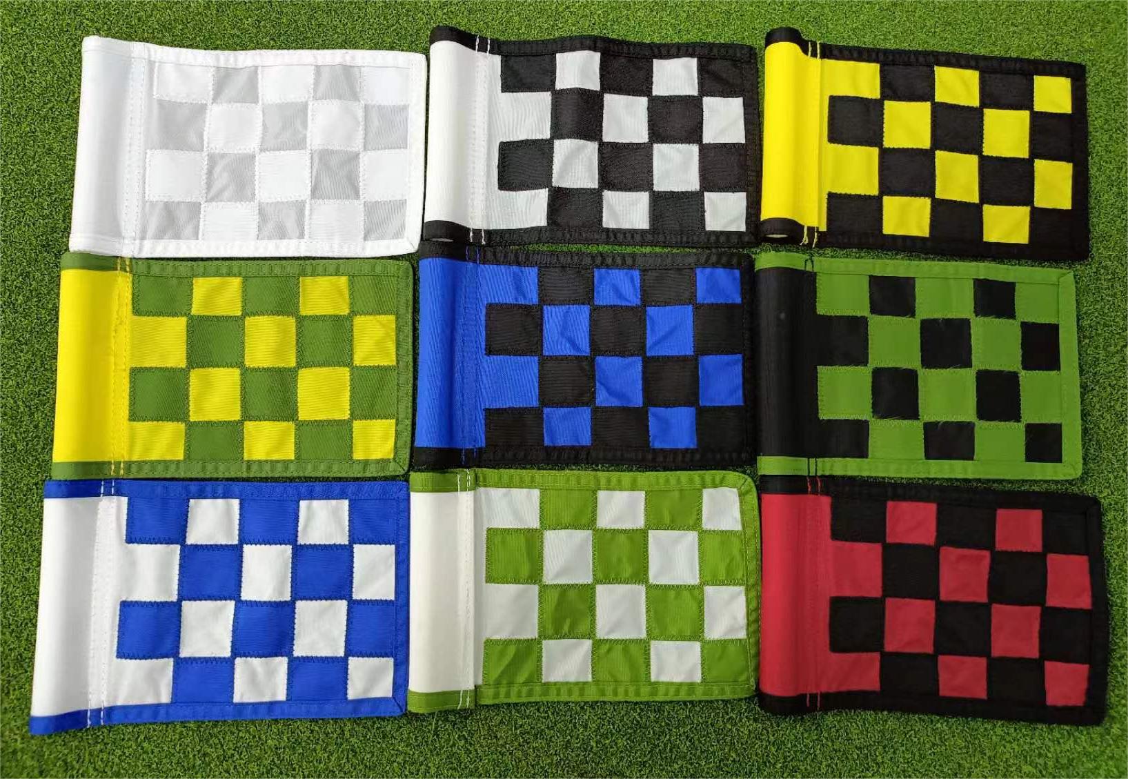 3 Layers Bi-color Golf Flag Checker
